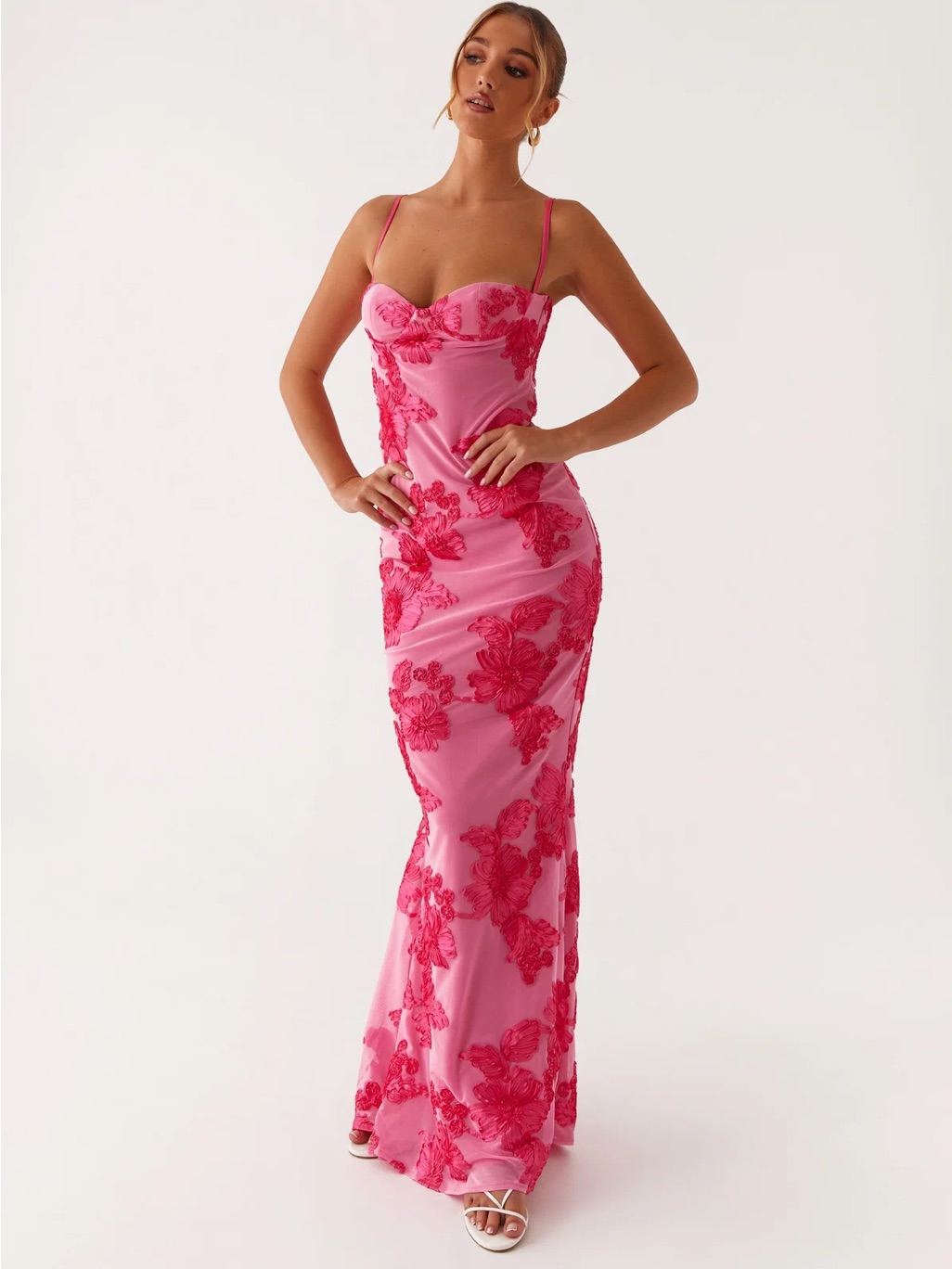 That Girl Maxi Dress Bustier Maxi Dress In Pink